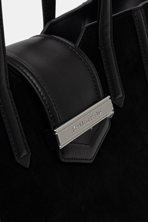 Karl Lagerfeld shopper torba za žene od brušene kože K/NOVA crna B3W30321
