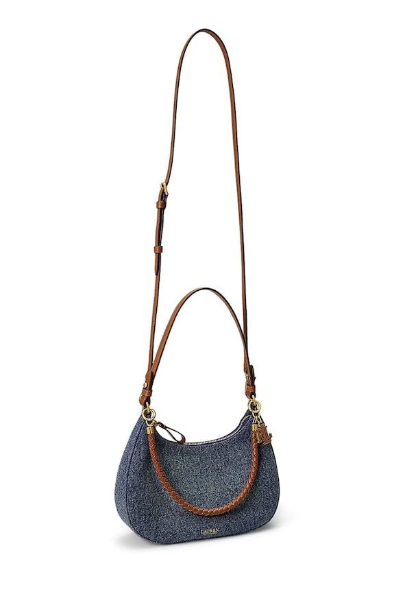 Lauren Ralph Lauren kabelka dámska rifľová 431P15640 modrá AW26