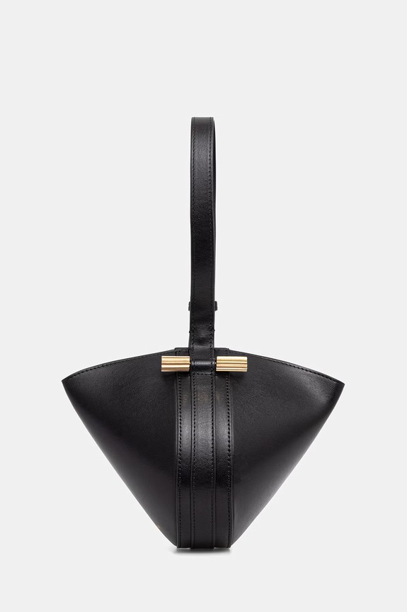 Victoria Beckham hobo bag pentru femei din piele Portofino negru B325AAC006639A