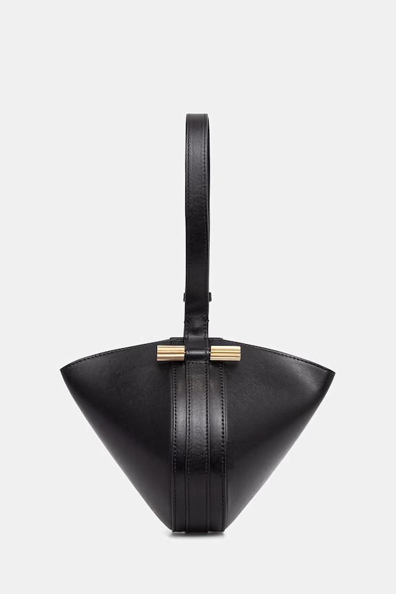 Victoria Beckham hobo bag pentru femei din piele Portofino negru B325AAC006639A