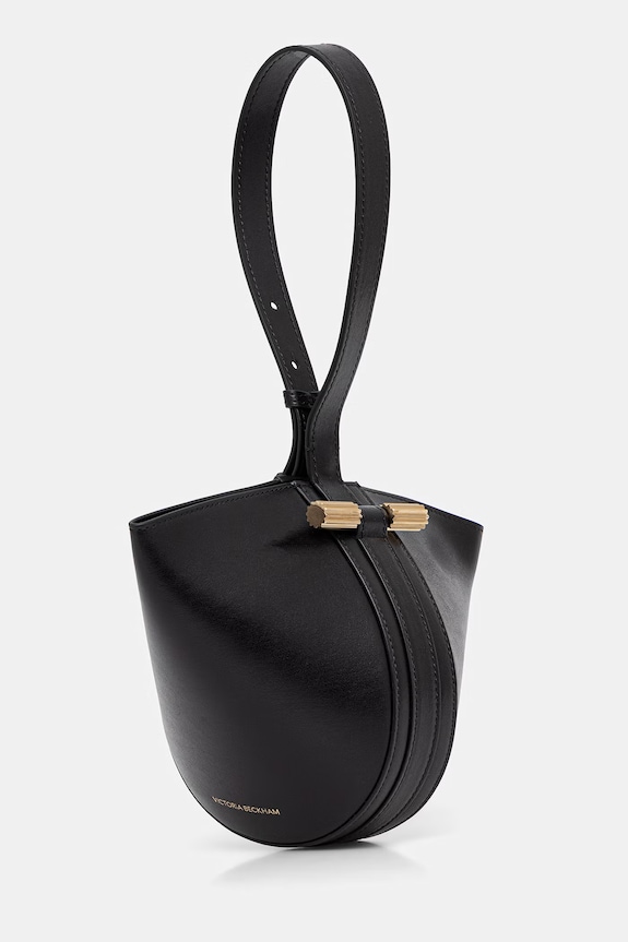 Victoria Beckham hobo bag pentru femei din piele Portofino B325AAC006639A negru AW26