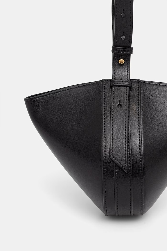 Accesorii Victoria Beckham hobo bag pentru femei din piele Portofino B325AAC006639A negru