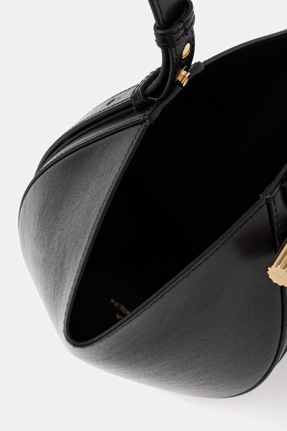 Victoria Beckham hobo bag pentru femei din piele Portofino negru B325AAC006639A