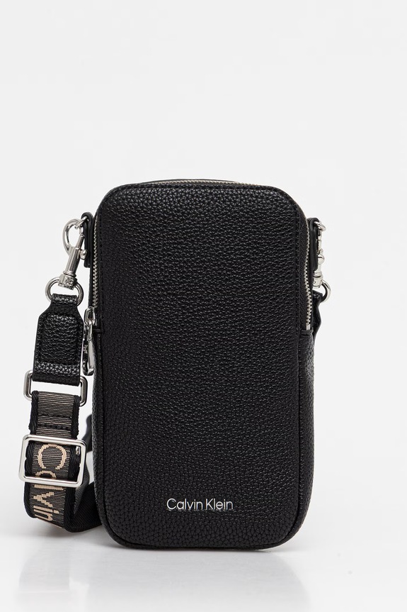 Calvin Klein torbica za telefon za žene od imitacije kože crna LV04F1222G