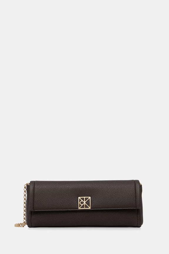 Calvin Klein torebka damska z imitacji skóry brązowy LV04F3740G