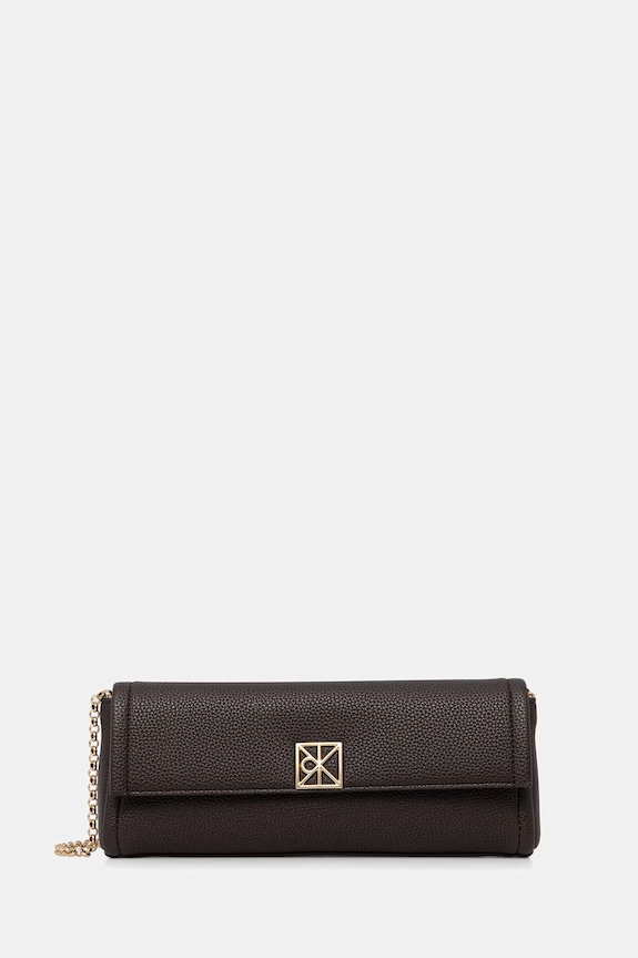 Calvin Klein torebka damska z imitacji skóry brązowy LV04F3740G