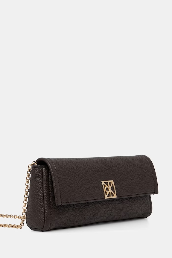 Calvin Klein torebka damska z imitacji skóry LV04F3740G brązowy AW26
