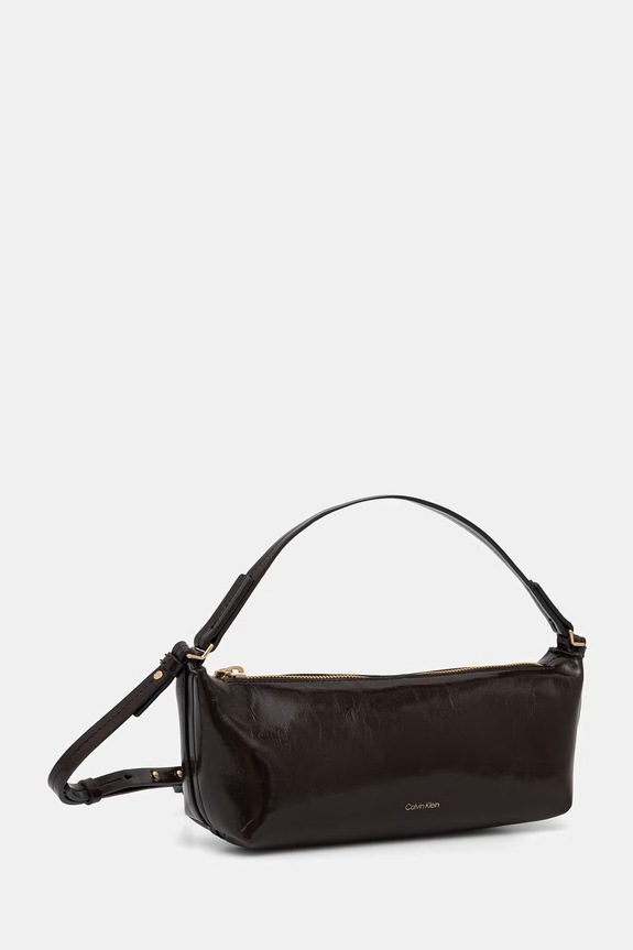 Calvin Klein baguette kabelka dámská z imitace kůže LV04F3738G hnědá AW26