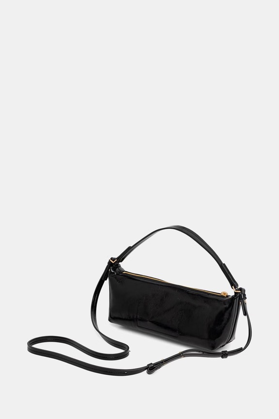 Accesorii Calvin Klein geantă baguette pentru femei, cu imitație de piele LV04F3738G negru