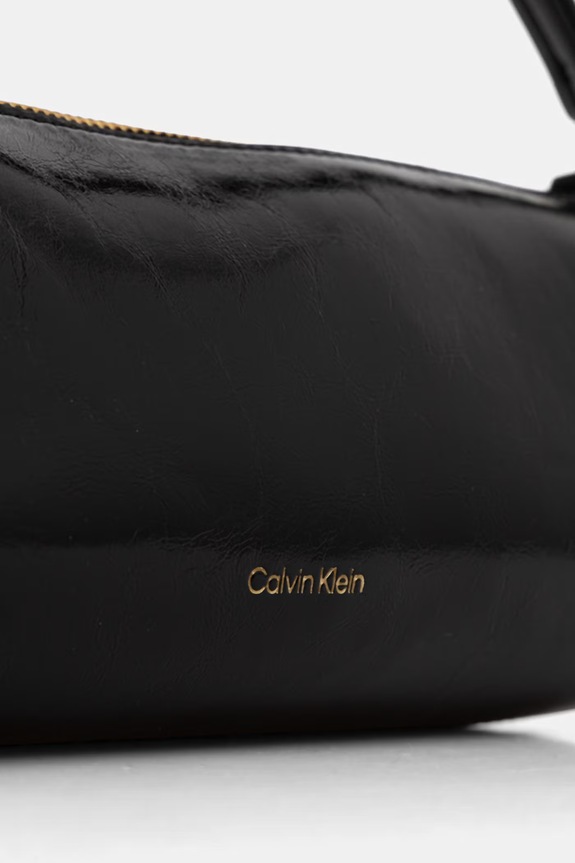 Calvin Klein geantă baguette pentru femei, cu imitație de piele negru LV04F3738G