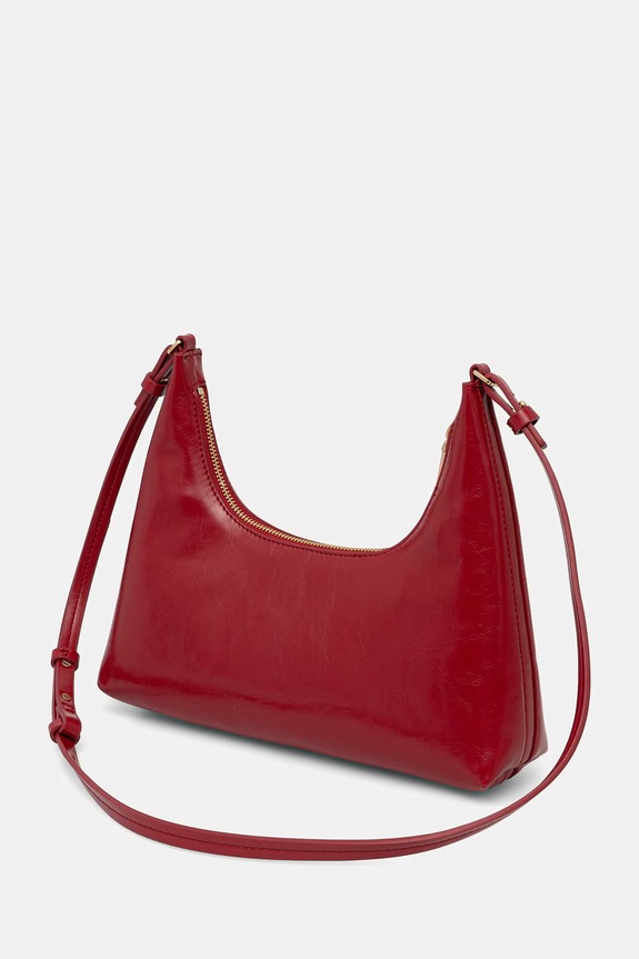 Calvin Klein crossbody torba za žene od imitacije kože crvena LV04F3737G