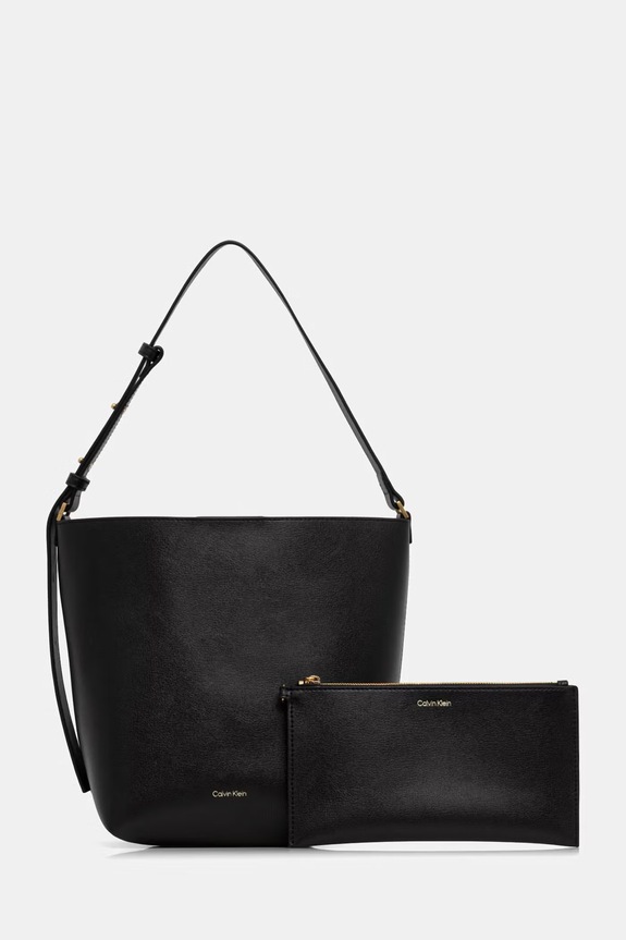 Calvin Klein torebka damska z imitacji skóry czarny LV04F3736G