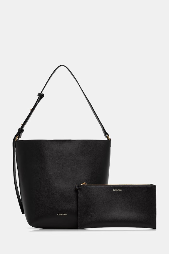 Calvin Klein torebka damska z imitacji skóry czarny LV04F3736G