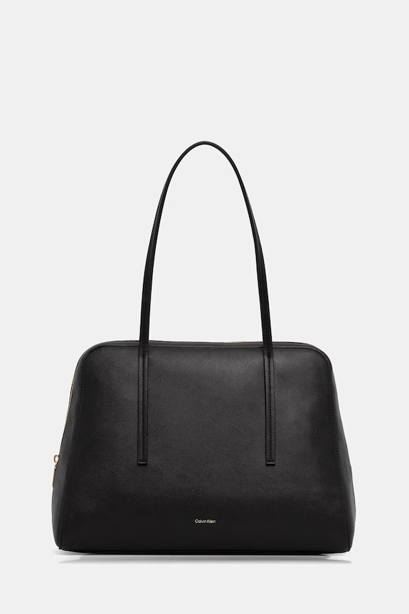 Calvin Klein nákupní taška dámská z imitace kůže černá LV04F3735G