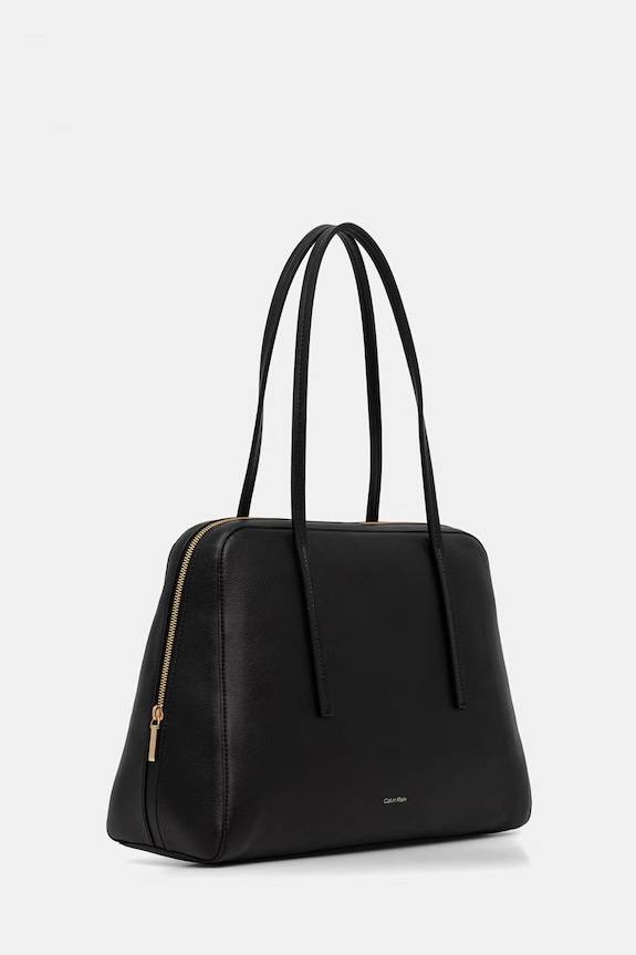 Calvin Klein nákupní taška dámská z imitace kůže LV04F3735G černá AW26