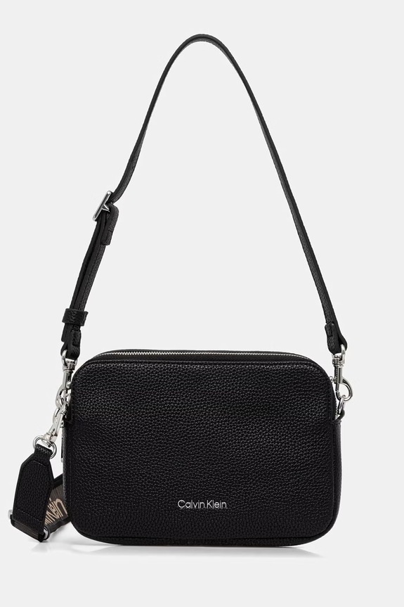 Calvin Klein torebka crossbody damska z imitacji skóry czarny LV04F3656G
