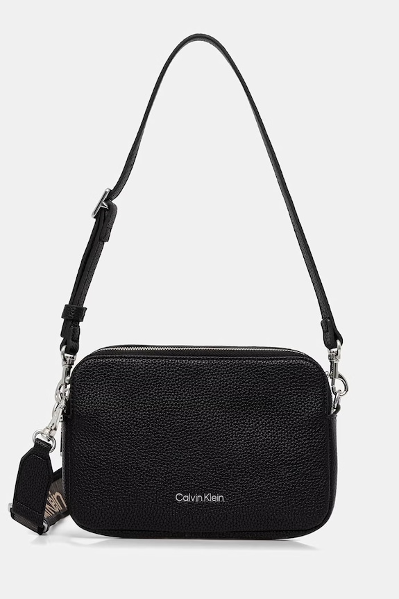 Calvin Klein torebka crossbody damska z imitacji skóry czarny LV04F3656G