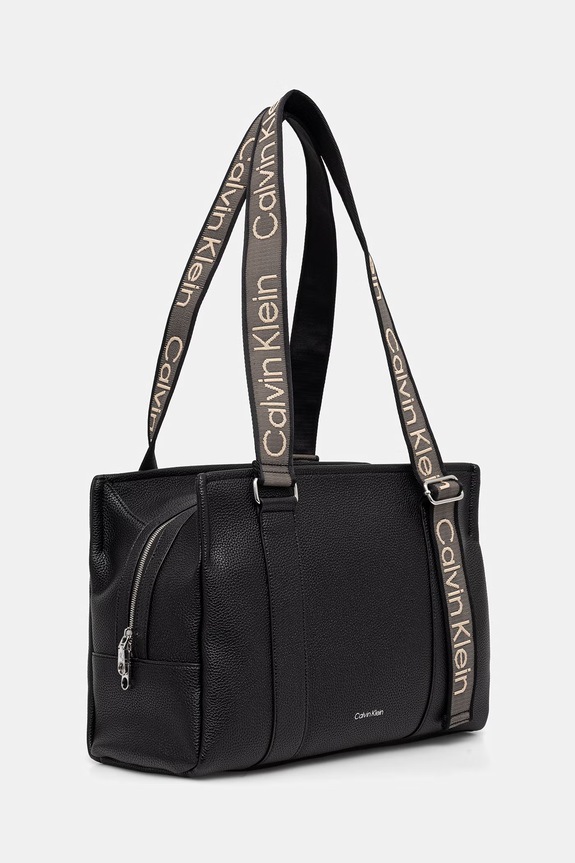 Calvin Klein tote torba za žene od imitacije kože LV04F3644G crna AW26