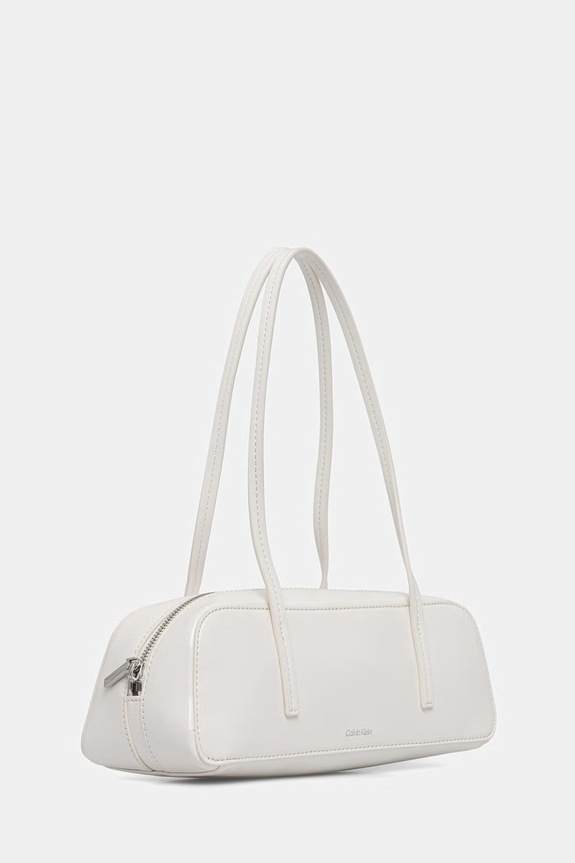 Calvin Klein torebka bagietka damska z imitacji skóry LV04F3638G biały AW26