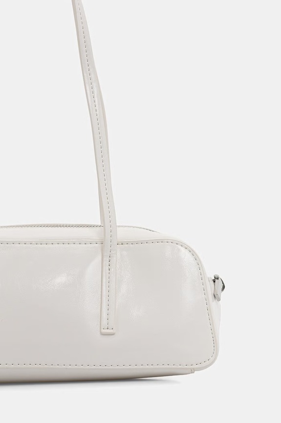 Akcesoria Calvin Klein torebka bagietka damska z imitacji skóry LV04F3638G biały