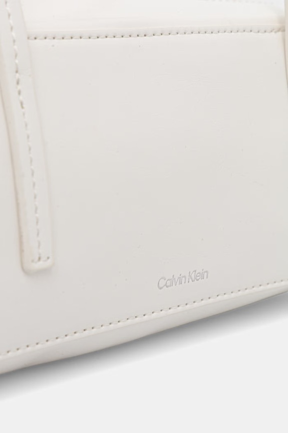 Calvin Klein torebka bagietka damska z imitacji skóry biały LV04F3638G