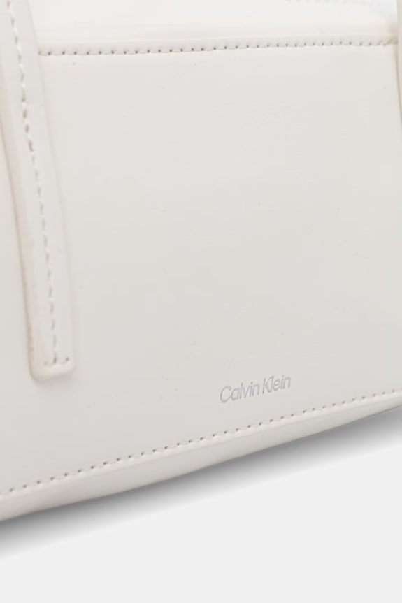 Calvin Klein torebka bagietka damska z imitacji skóry biały LV04F3638G