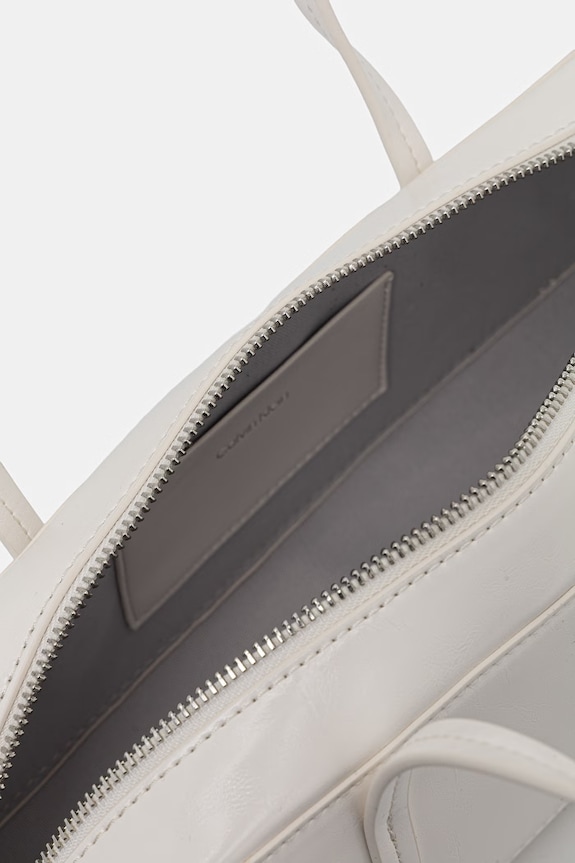 Calvin Klein torebka bagietka damska z imitacji skóry LV04F3638G biały