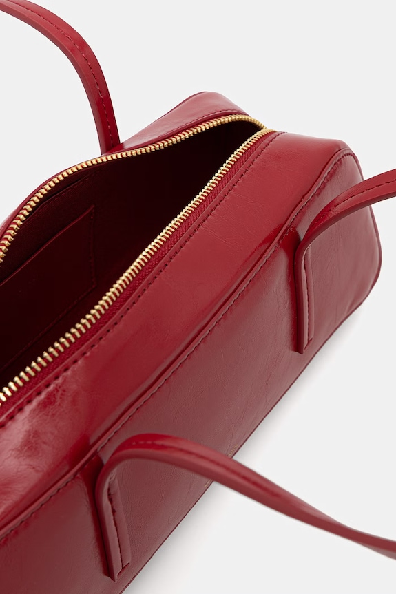 Calvin Klein baguette torbica ženska od imitacije kože LV04F3638G crvena