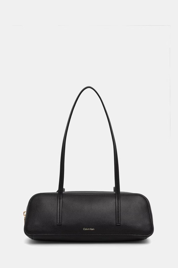 Calvin Klein geantă baguette pentru femei, cu imitație de piele negru LV04F3636G