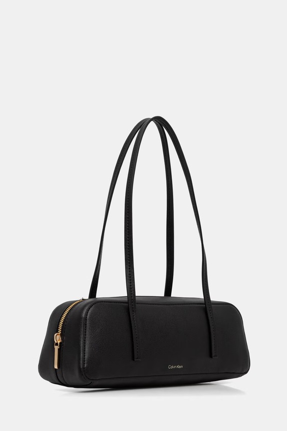 Calvin Klein geantă baguette pentru femei, cu imitație de piele LV04F3636G negru AW26
