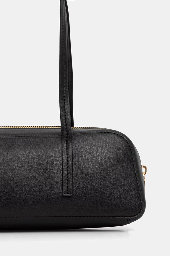 Accesorii Calvin Klein geantă baguette pentru femei, cu imitație de piele LV04F3636G negru