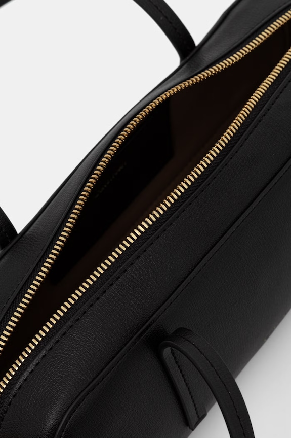 Calvin Klein чанта тип багета дамска от имитация на кожа LV04F3636G черен
