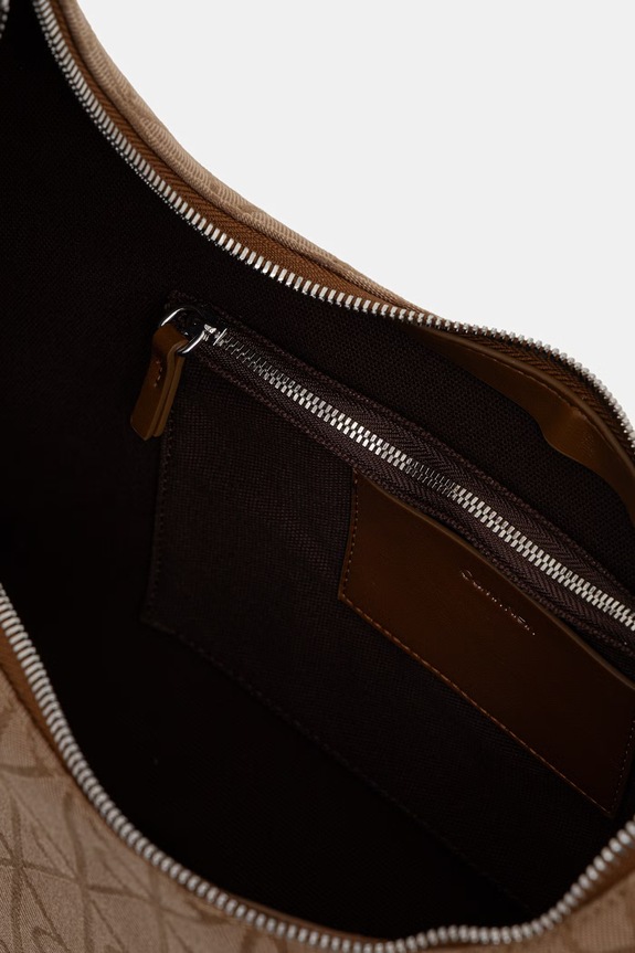 Calvin Klein torebka hobo damska LV04F3635G beżowy