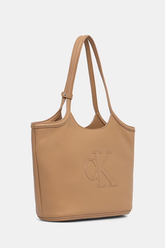 Calvin Klein shopper torba ženska od imitacije kože LV04F3562G bež AW26