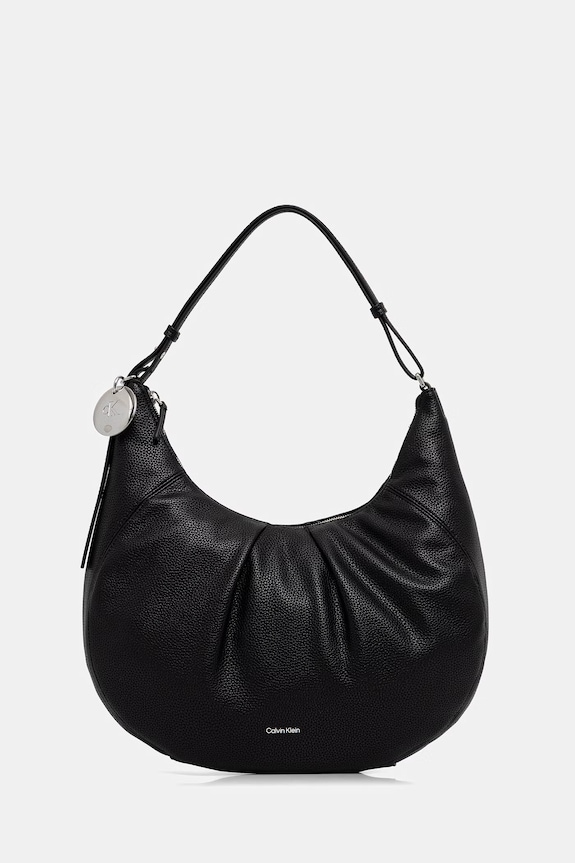 Calvin Klein kabelka hobo dámska z imitácie kože čierna LV04F3555G