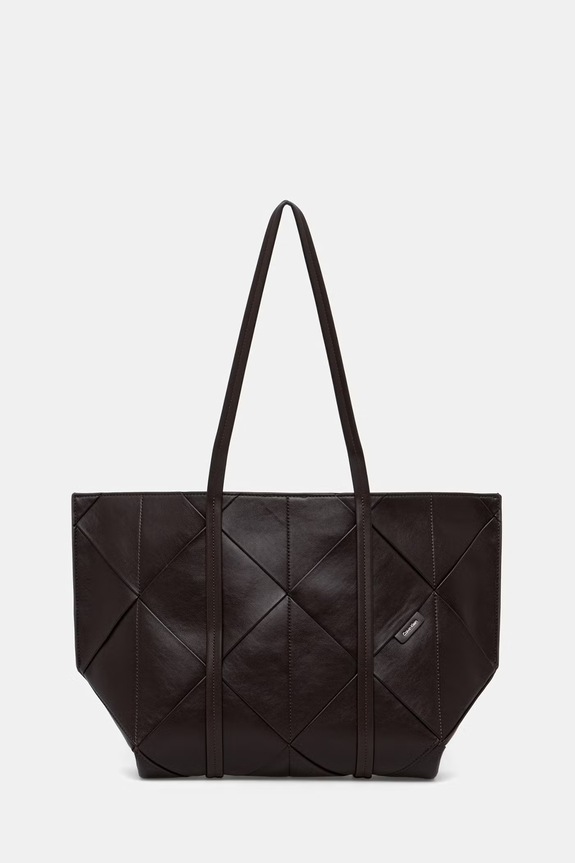 Calvin Klein shopper torba ženska od imitacije kože smeđa LV04F3548G