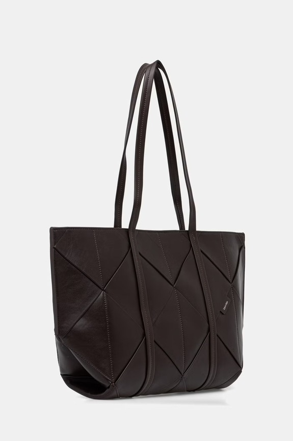 Calvin Klein shopper torba ženska od imitacije kože LV04F3548G smeđa AW26