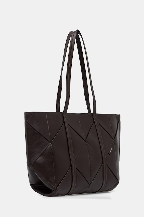 Calvin Klein kabelka typu shopper dámska z imitácie kože LV04F3548G hnedá AW26