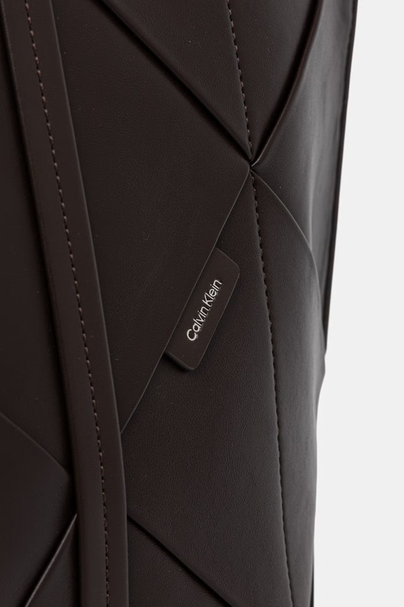 Calvin Klein kabelka typu shopper dámska z imitácie kože hnedá LV04F3548G