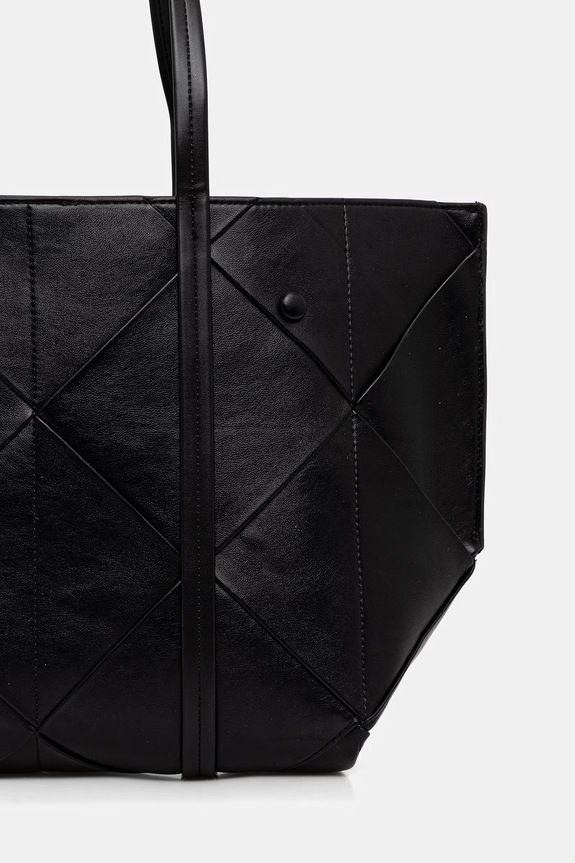 Akcesoria Calvin Klein torebka shopper damska z imitacji skóry LV04F3548G czarny