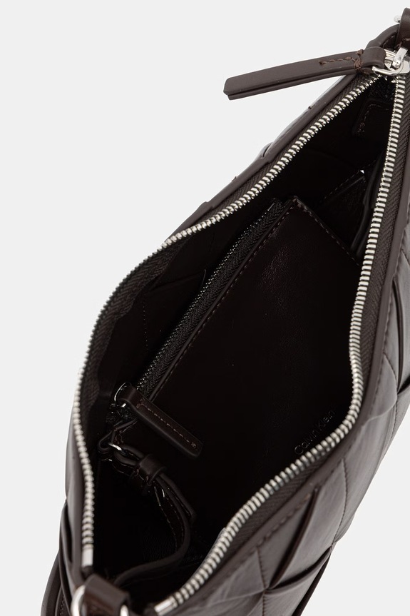 Calvin Klein torebka crossbody damska z imitacji skóry LV04F3546G brązowy