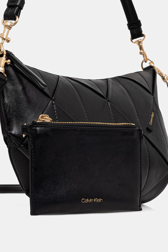 Calvin Klein torebka crossbody damska z imitacji skóry czarny LV04F3546G