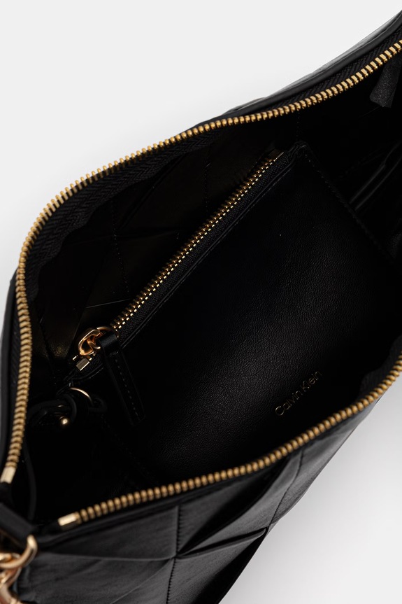 Calvin Klein torebka crossbody damska z imitacji skóry LV04F3546G czarny