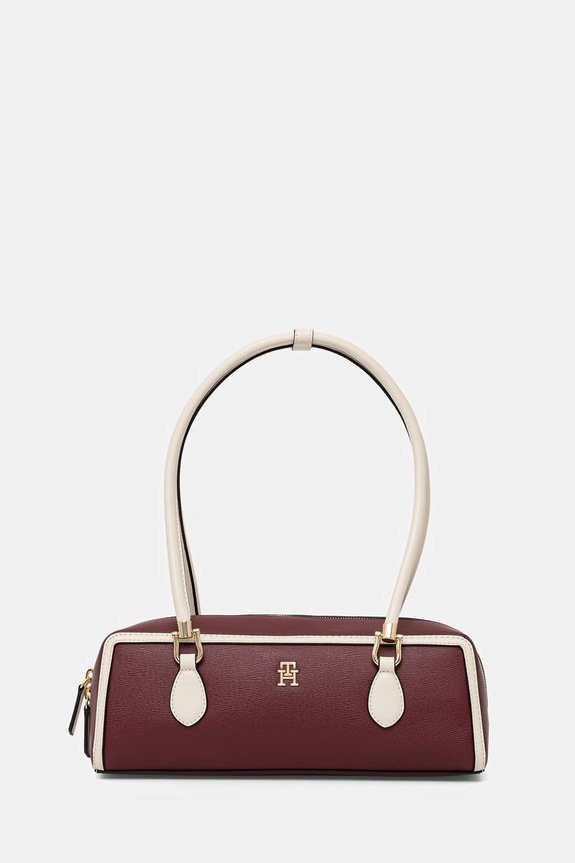 Tommy Hilfiger baguette torbica za žene od imitacije kože bordo AW0AW18900