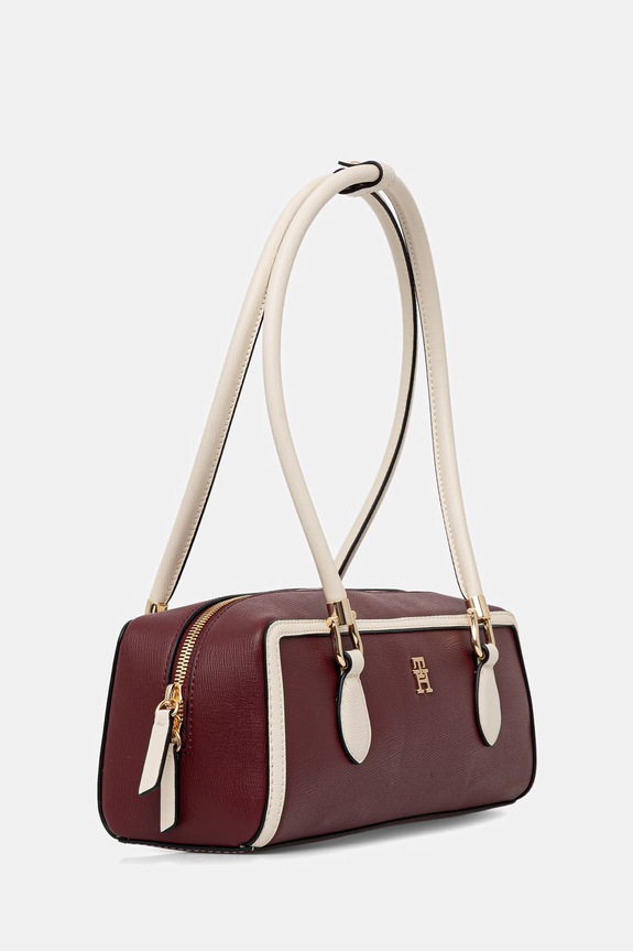 Tommy Hilfiger baguette torbica za žene od imitacije kože AW0AW18900 bordo AW26