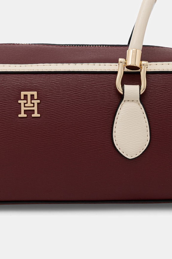 Tommy Hilfiger baguette torbica za žene od imitacije kože bordo AW0AW18900