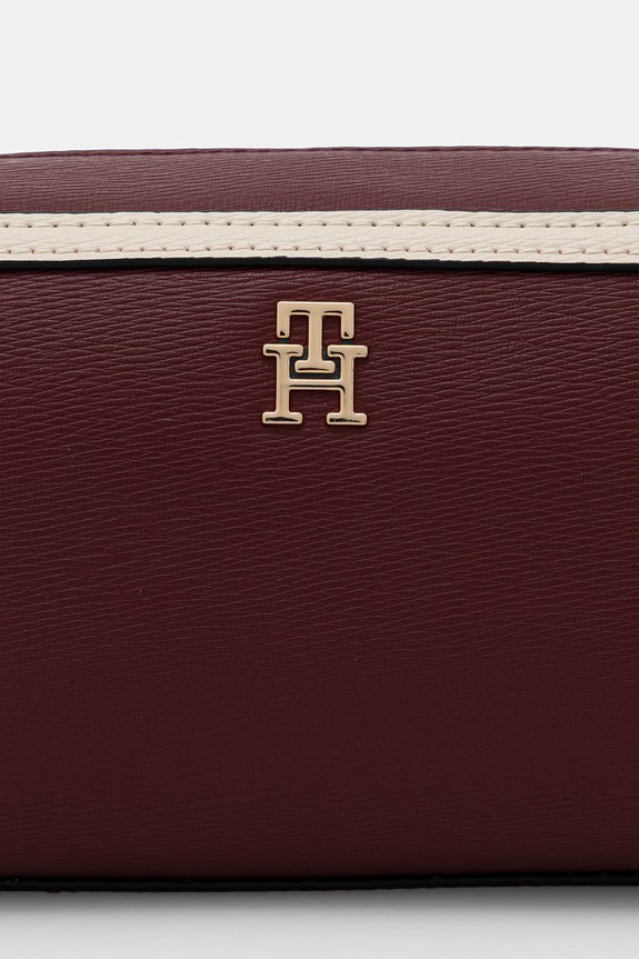 Αξεσουάρ Tommy Hilfiger χιαστί γυναικεία από απομίμηση δέρματος AW0AW18899 μπορντό