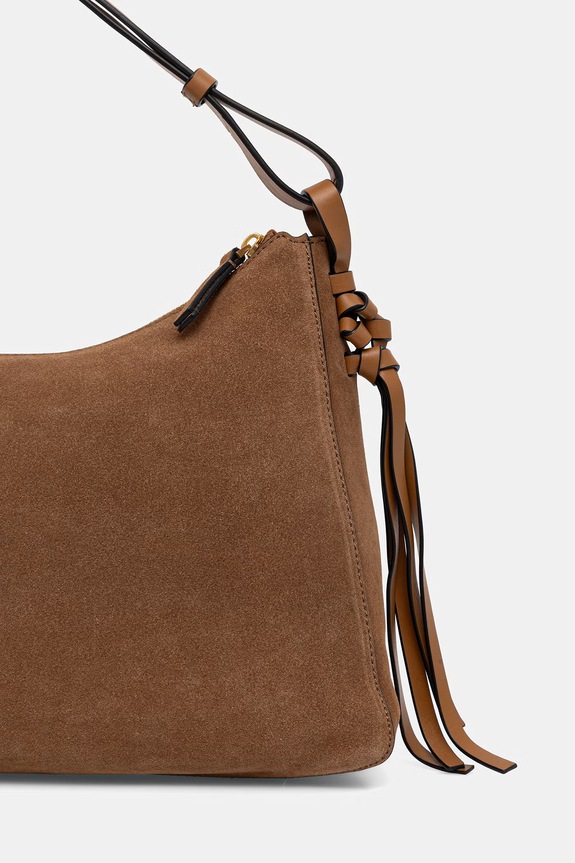 Doplňky Tommy Hilfiger nákupní taška dámská semišová AW0AW18824 hnědá