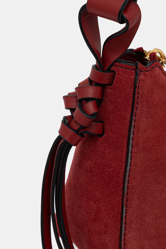 Tommy Hilfiger torebka shopper damska zamszowa czerwony AW0AW18823