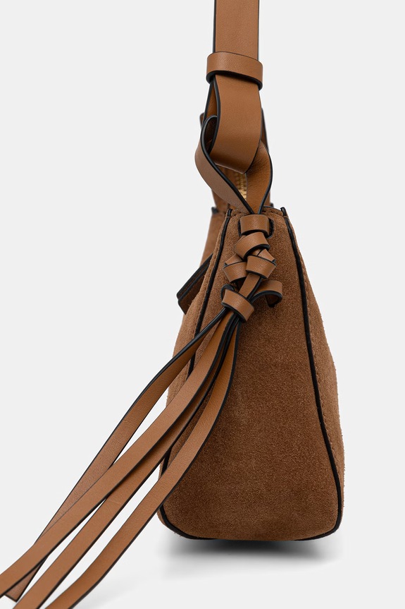 Dodaci Tommy Hilfiger shopper torba ženska od brušene kože AW0AW18823 smeđa